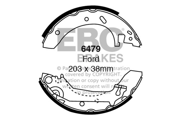 6479 - Zestaw szczęk hamulcowych EBC Brakes