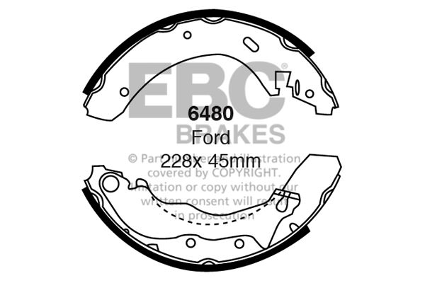 6480 - Zestaw szczęk hamulcowych EBC Brakes