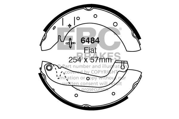 6484 - Zestaw szczęk hamulcowych EBC Brakes