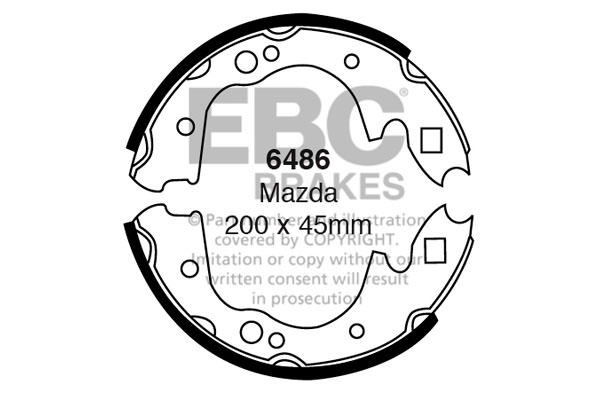 6486 - Zestaw szczęk hamulcowych EBC Brakes