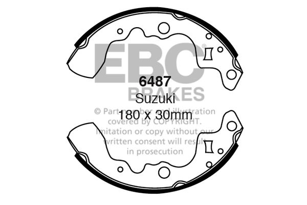 6487 - Zestaw szczęk hamulcowych EBC Brakes