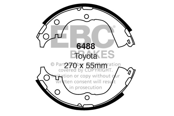 6488 - Zestaw szczęk hamulcowych EBC Brakes