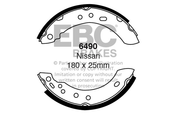 6490 - Zestaw szczęk hamulcowych EBC Brakes