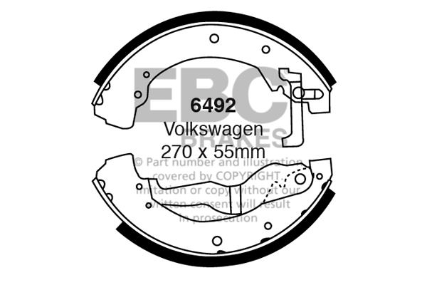 6492 - Zestaw szczęk hamulcowych EBC Brakes