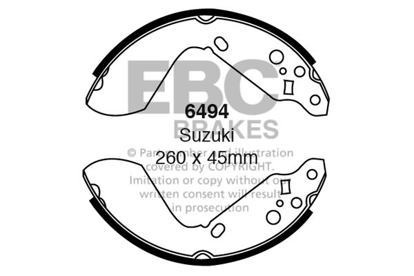 6494 - Zestaw szczęk hamulcowych EBC Brakes