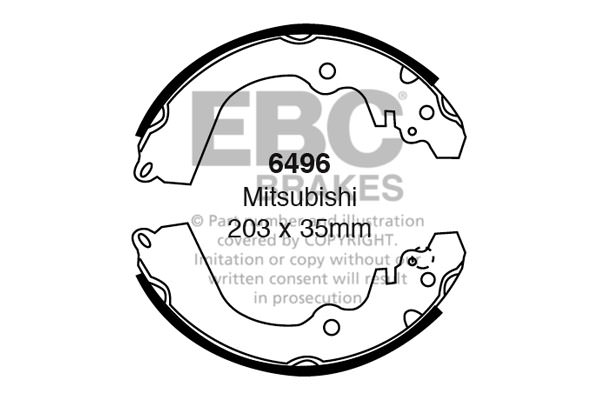 6496 - Zestaw szczęk hamulcowych EBC Brakes