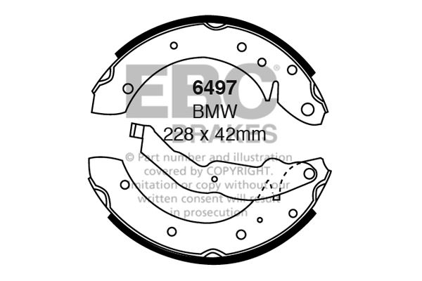 6497 - Zestaw szczęk hamulcowych EBC Brakes