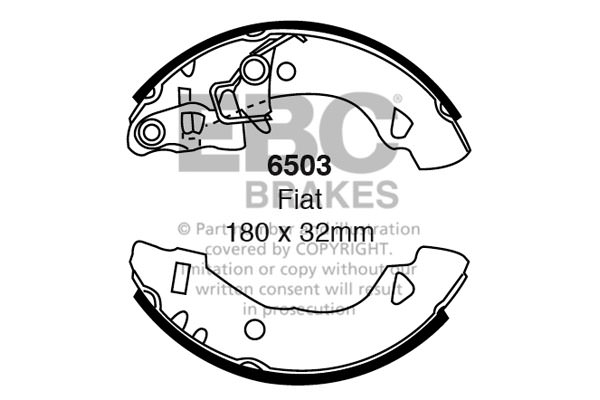 6503 - Zestaw szczęk hamulcowych EBC Brakes