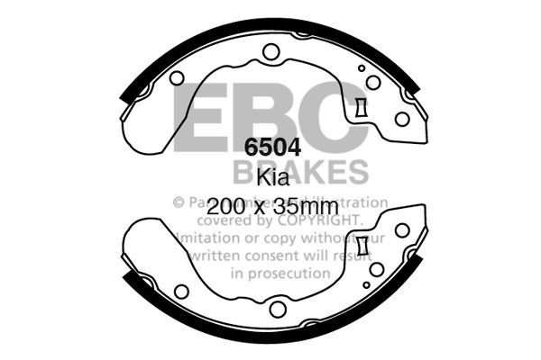 6504 - Zestaw szczęk hamulcowych EBC Brakes