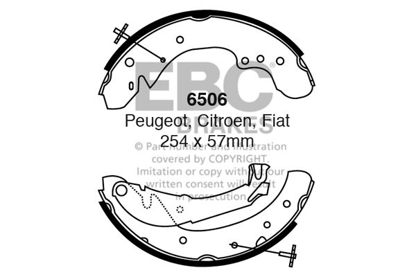 6506 - Zestaw szczęk hamulcowych EBC Brakes