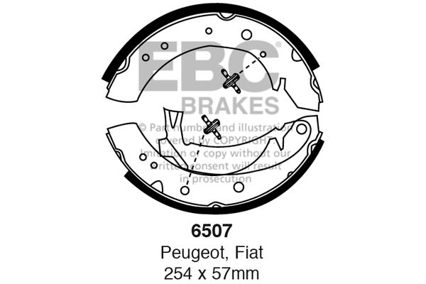 6507 - Zestaw szczęk hamulcowych EBC Brakes