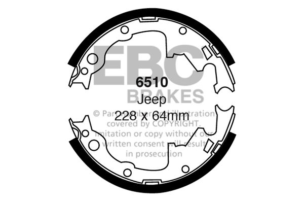 6510 - Zestaw szczęk hamulcowych EBC Brakes