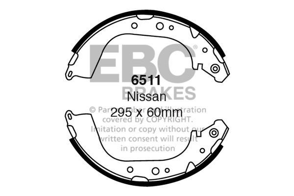 6511 - Zestaw szczęk hamulcowych EBC Brakes