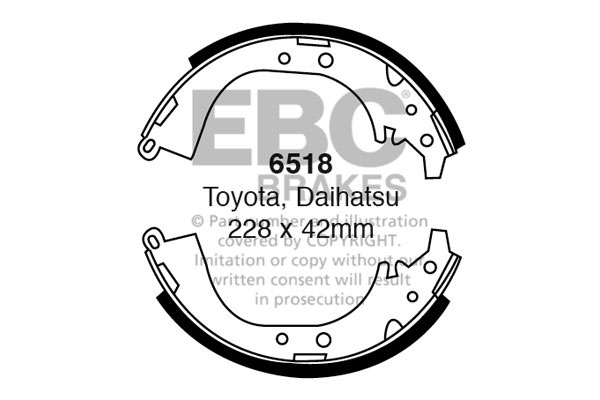 6518 - Zestaw szczęk hamulcowych EBC Brakes