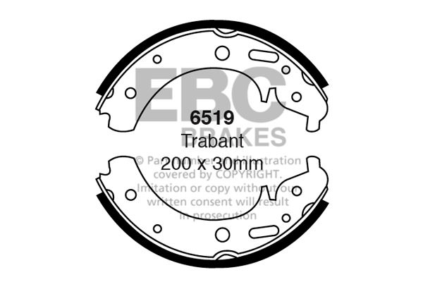 6519 - Zestaw szczęk hamulcowych EBC Brakes