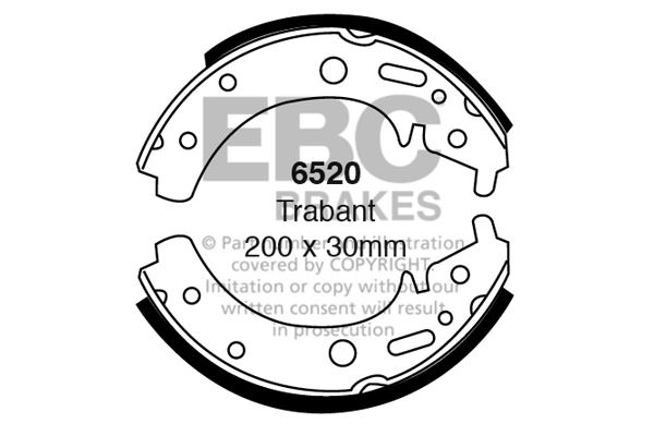 6520 - Zestaw szczęk hamulcowych EBC Brakes