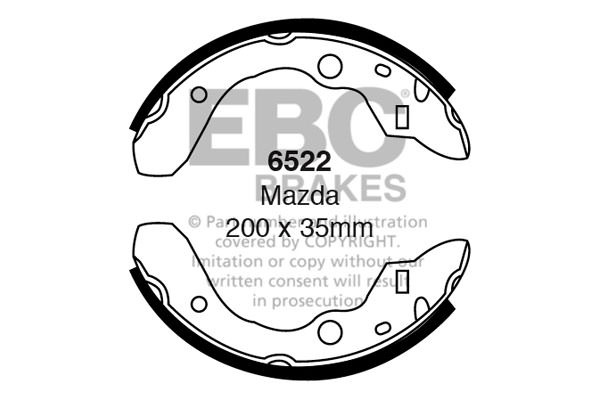 6522 - Zestaw szczęk hamulcowych EBC Brakes