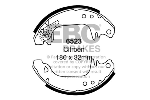 6523 - Zestaw szczęk hamulcowych EBC Brakes
