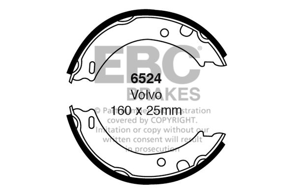6524 - Zestaw szczęk hamulcowych EBC Brakes