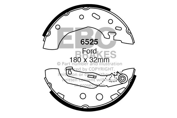 6525 - Zestaw szczęk hamulcowych EBC Brakes