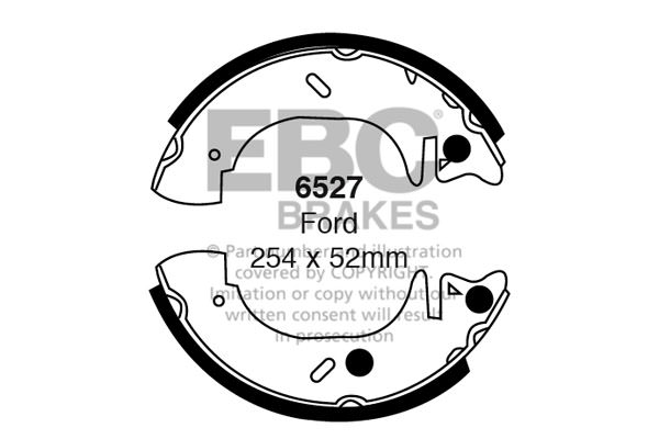 6527 - Zestaw szczęk hamulcowych EBC Brakes