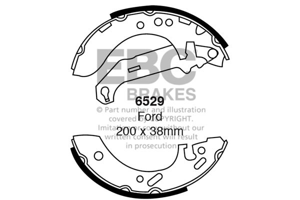 6529 - Zestaw szczęk hamulcowych EBC Brakes
