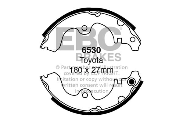 6530 - Zestaw szczęk hamulcowych EBC Brakes