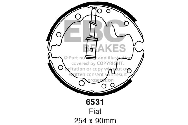 6531 - Zestaw szczęk hamulcowych EBC Brakes