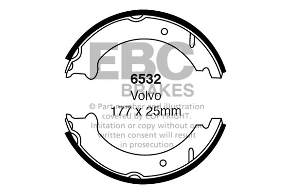 6532 - Zestaw szczęk hamulcowych EBC Brakes