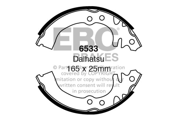 6533 - Zestaw szczęk hamulcowych EBC Brakes