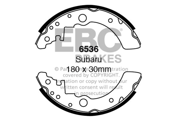 6536 - Zestaw szczęk hamulcowych EBC Brakes