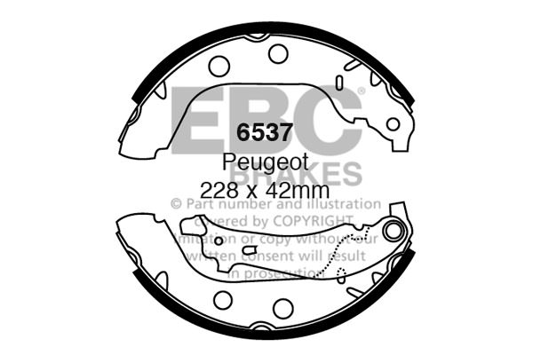 6537 - Zestaw szczęk hamulcowych EBC Brakes