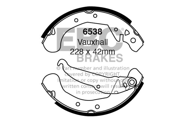 6538 - Zestaw szczęk hamulcowych EBC Brakes