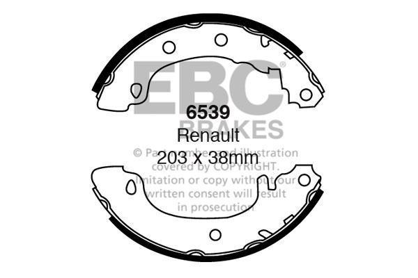 6539 - Zestaw szczęk hamulcowych EBC Brakes