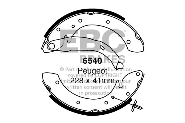 6540 - Zestaw szczęk hamulcowych EBC Brakes