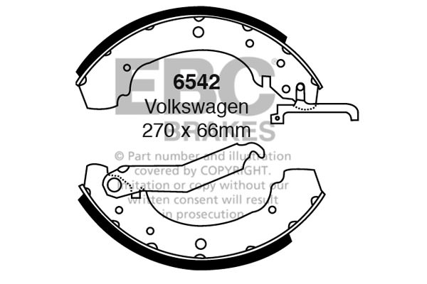 6542 - Zestaw szczęk hamulcowych EBC Brakes