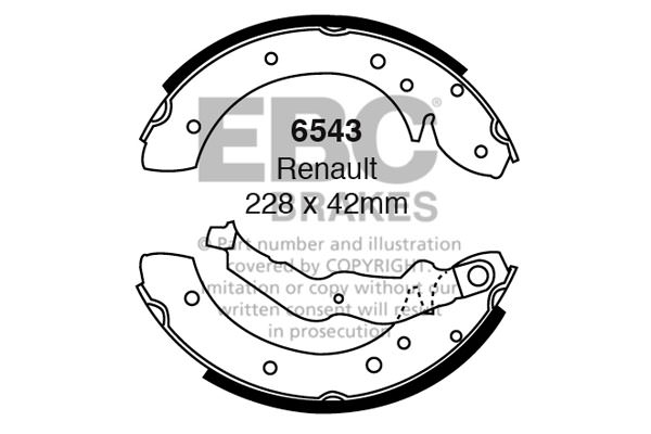6543 - Zestaw szczęk hamulcowych EBC Brakes