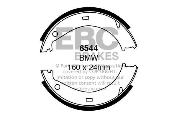 6544 - Zestaw szczęk hamulcowych EBC Brakes