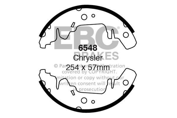 6548 - Zestaw szczęk hamulcowych EBC Brakes