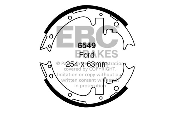 6549 - Zestaw szczęk hamulcowych EBC Brakes