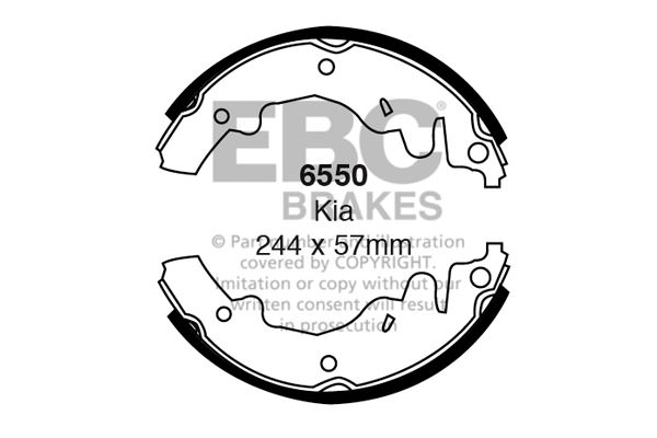 6550 - Zestaw szczęk hamulcowych EBC Brakes