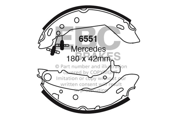 6551 - Zestaw szczęk hamulcowych EBC Brakes