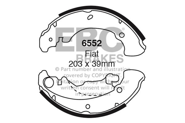 6552 - Zestaw szczęk hamulcowych EBC Brakes