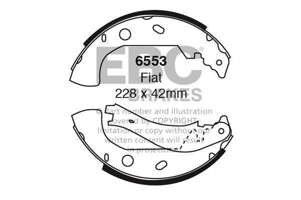 6553 - Zestaw szczęk hamulcowych EBC Brakes