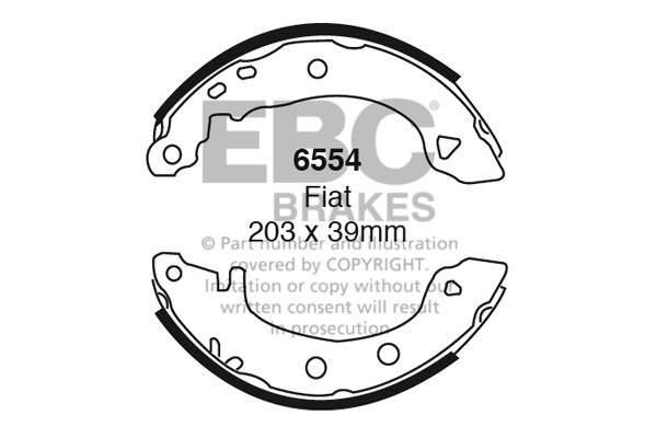 6554 - Zestaw szczęk hamulcowych EBC Brakes