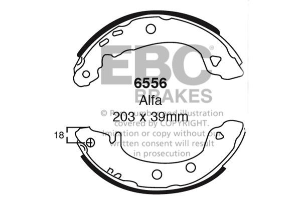 6556 - Zestaw szczęk hamulcowych EBC Brakes
