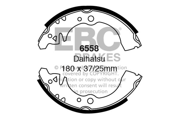 6558 - Zestaw szczęk hamulcowych EBC Brakes