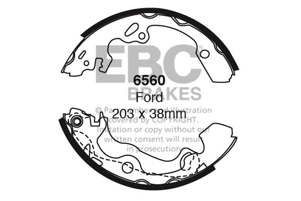 6560 - Zestaw szczęk hamulcowych EBC Brakes