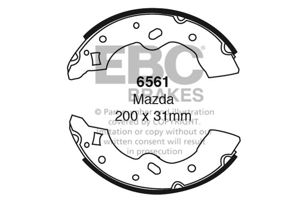 6561 - Zestaw szczęk hamulcowych EBC Brakes