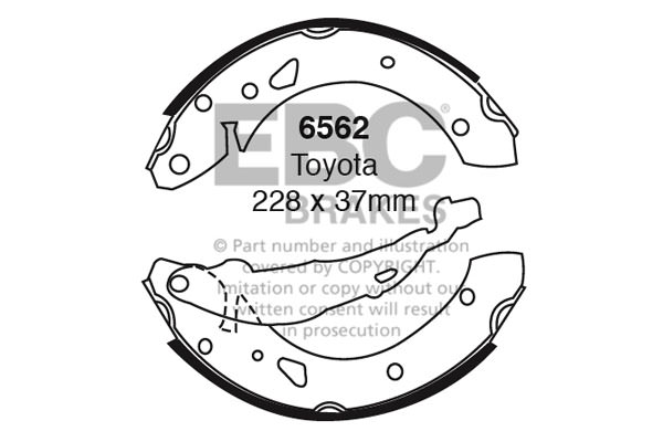 6562 - Zestaw szczęk hamulcowych EBC Brakes